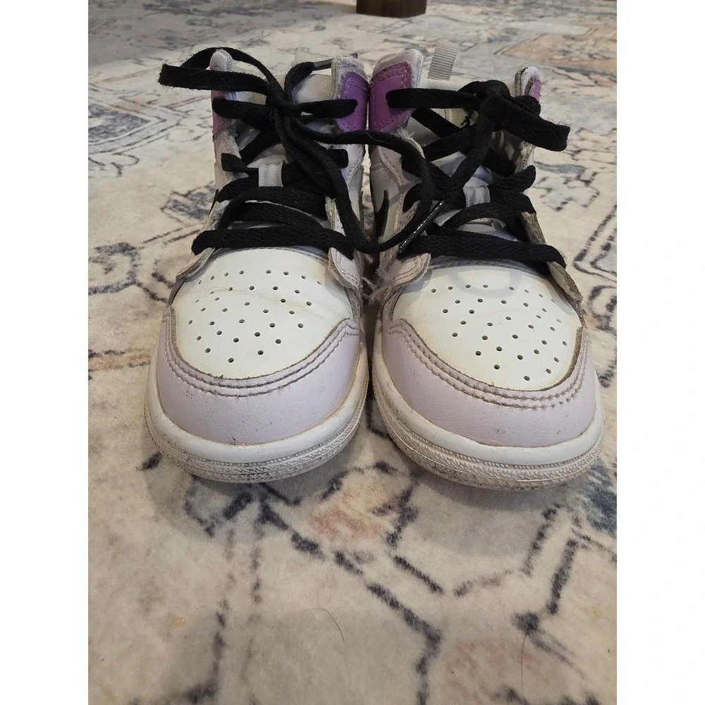 Nike Air Jordan 1 Mid Toddler 10C Barely‎ Grape Purple Black Basketball Sneakers